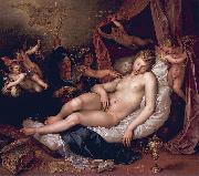 Hendrick Goltzius Sleeping Danae Being Prepared to Receive Jupiter oil painting artist